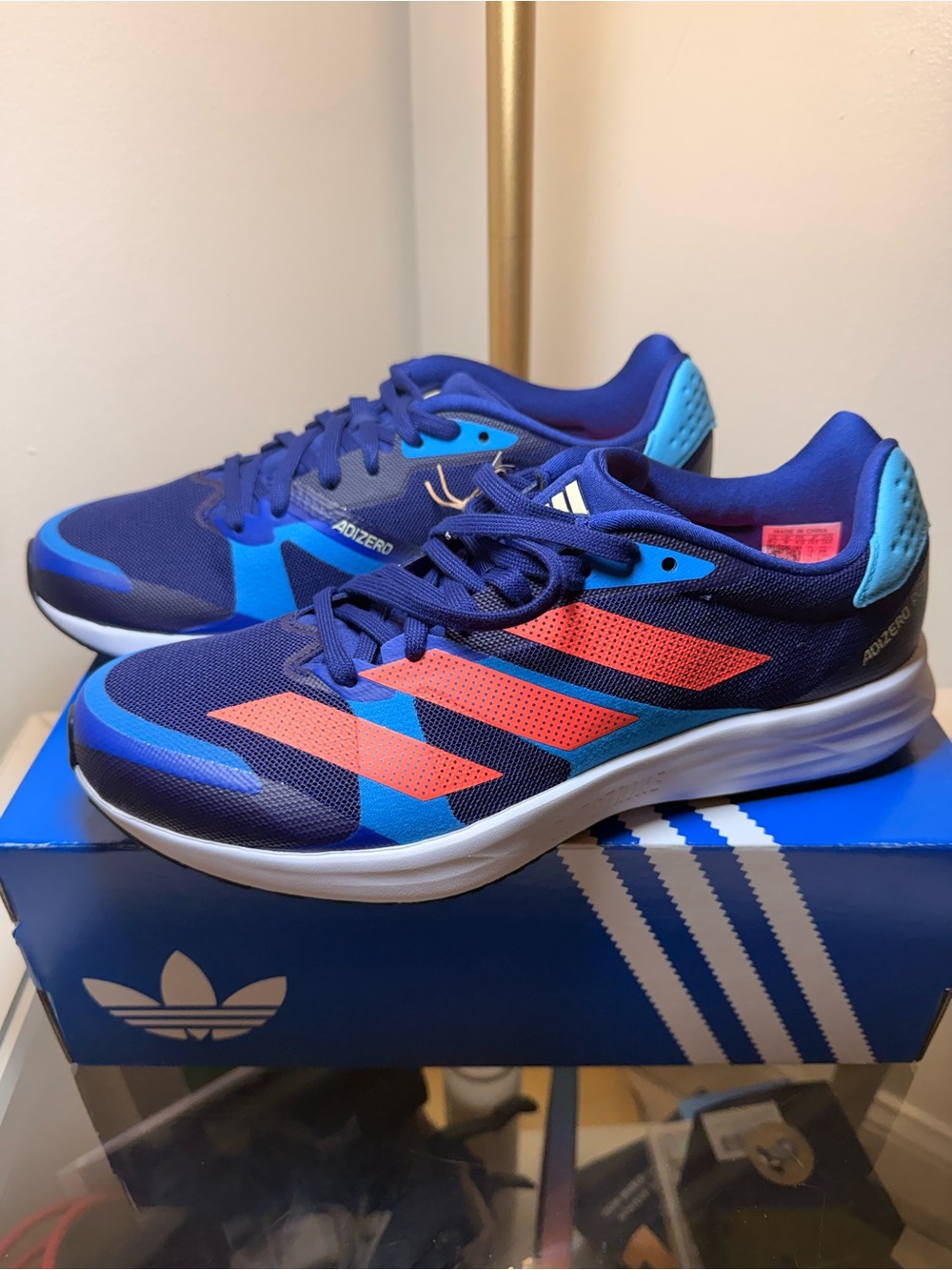 Adidas Adizero Men's Running Shoes - Blue/Coral